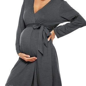 Dark gray, size m, NWT maternity robe